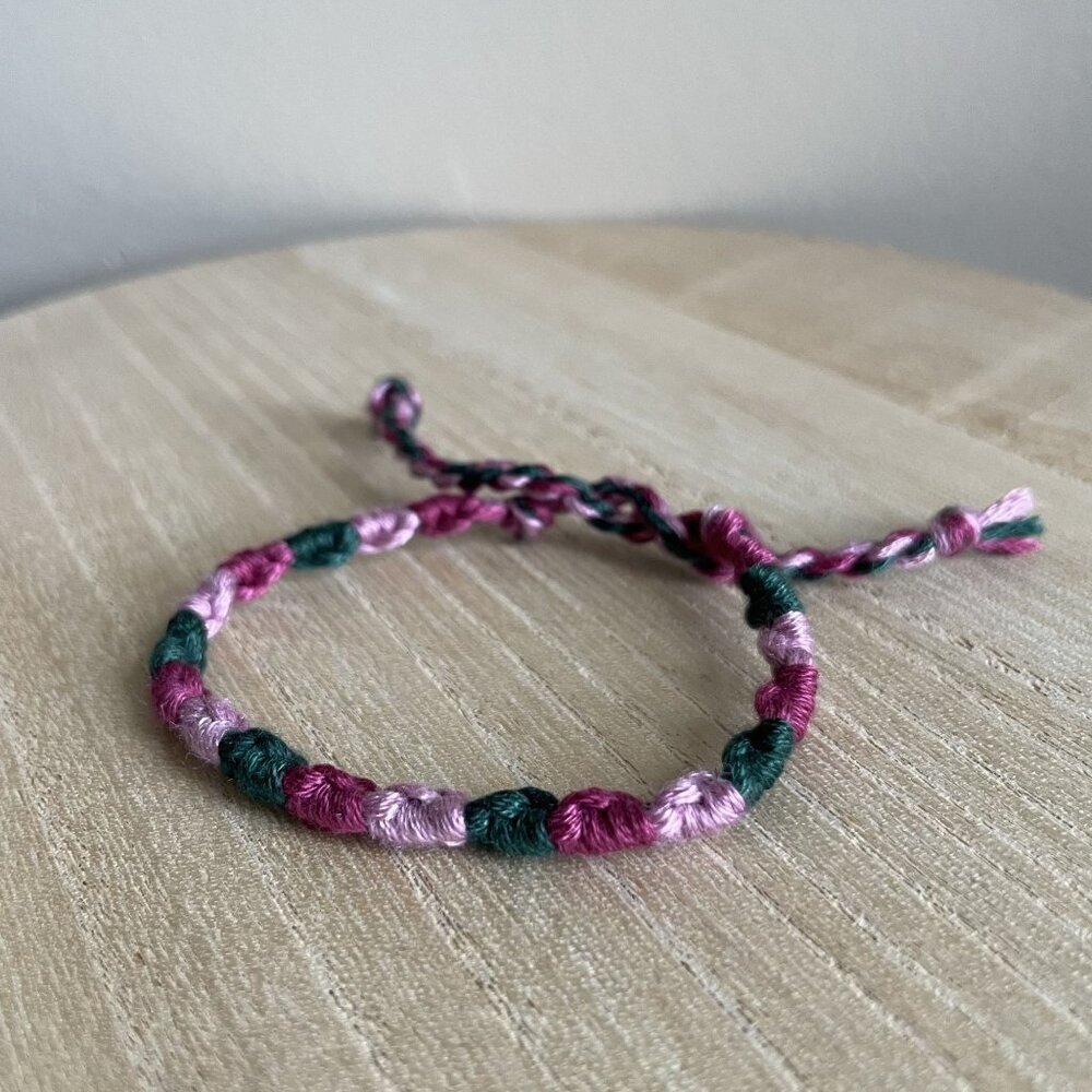 Zariyah Bracelet, anklet, trendy, comfortable, tie, embroidery thread, woven, gi